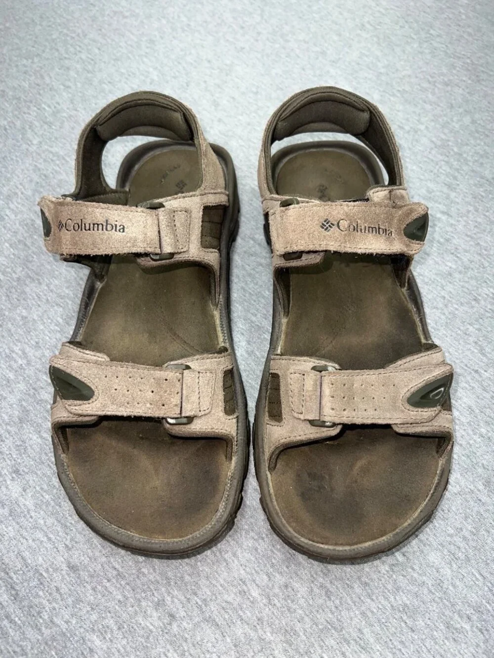 Columbia Mens Brown Outdoor Sandals Size 11 Adjustable Strap Lightweight Durable